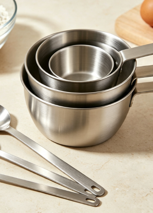 Stainless Steel Measuring Cups & Spoons Set